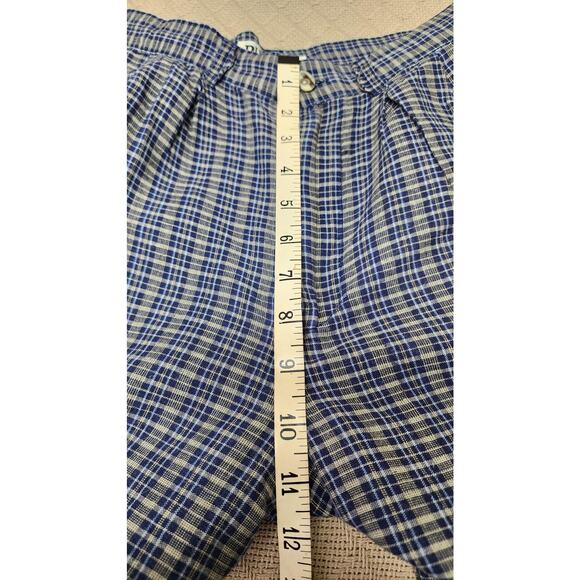 Bugle Boy Blue Walking Bermuda Blue and Gray Plaid 4 pocket Shorts W Size 16 R - Picture 8 of 10